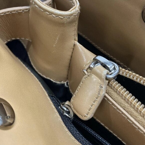 Auth DIOR/ChristianDior Trotteur Cream Dark Brown Beige Jacquard Leather - Picture 15 of 16